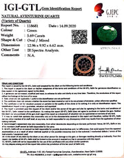 5.69/CT Natural Panna Stone with Govt. Lab Certified-(2331)